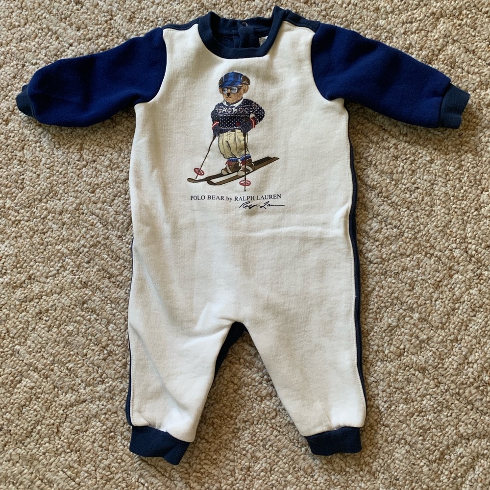 Polo Bear Fleece Coverall baby boys 6 months